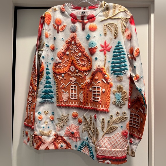 Tops - Colorful Gingerbread House Sweatshirt